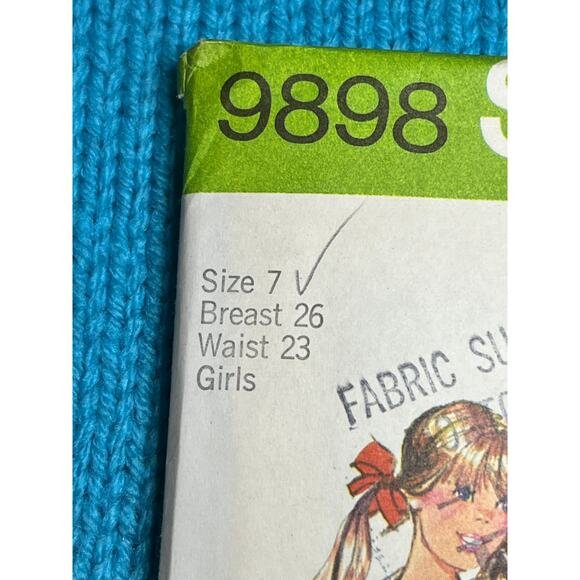 Simplicity 9898 girls top shorts mini skirt pattern size 7 - Picture 2 of 6